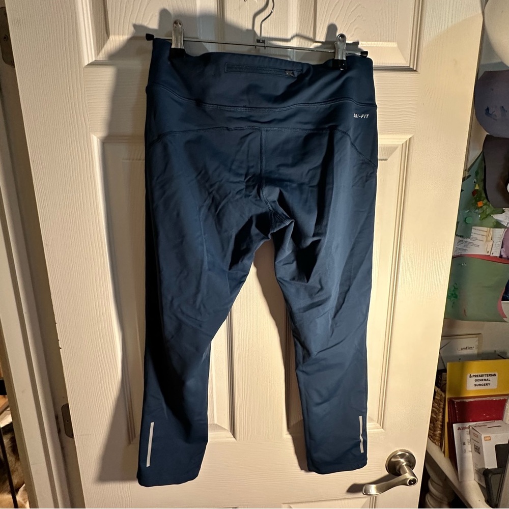 Nike Dri Fit large navy running Athletic Leggings